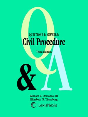 cover image of Questions & Answers: Civil Procedure